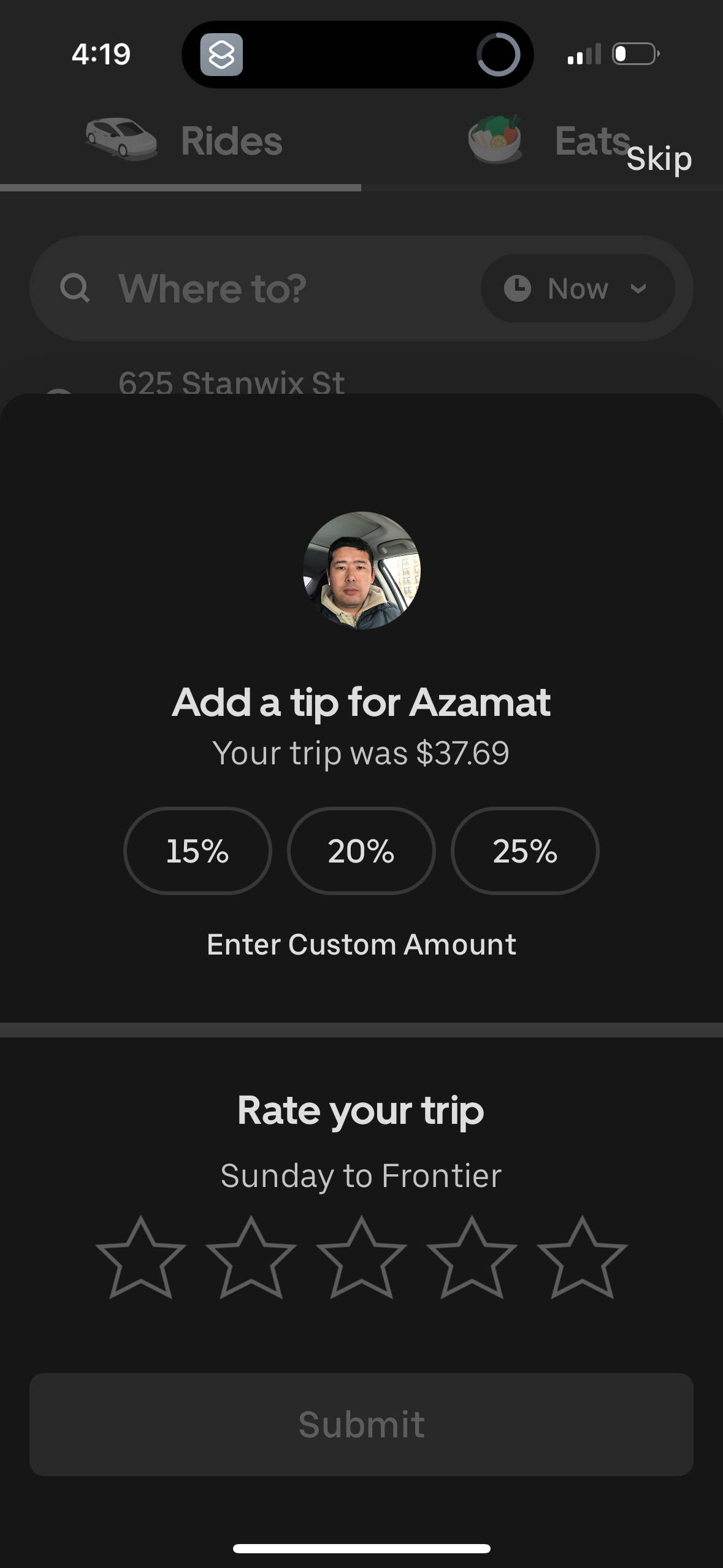 uber app screenshot 126